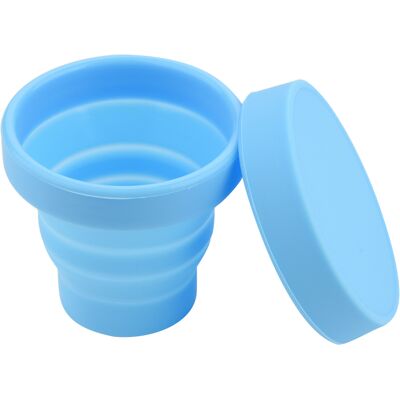 MCKENSA Gobelet Télescopique Pliable En Silicone Bleu, Idéal Pour Les Voyages, Le Camping Et Les Activités De Plein Air. Publicité MCKENSA Gobelet Télescopique Pliable En Silicone Bleu, Idéal Pour Les Voyages, Le Camping Et Les Activités De Plein Air. Publicité