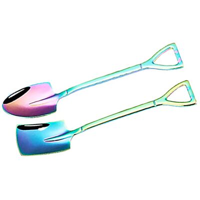 HEAT Ensemble De 6 Pelles Et Cuillères Carrées En Acier Inoxydable De 15 Cm, Comprenant Une Pelle Et Une Cuillère Pointue, Pour La Maison, L'Extérieur Et Le Bureau (couleurs Variées). Publicité HEAT Ensemble De 6 Pelles Et Cuillères Carrées En Acier Inoxydable De 15 Cm, Comprenant Une Pelle Et Une Cuillère Pointue, Pour La Maison, L'Extérieur Et Le Bureau (couleurs Variées). Publicité