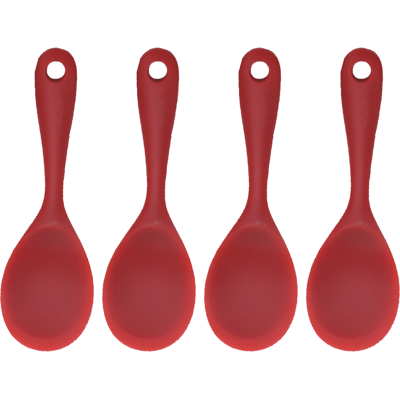 HERUSI Ensemble De Cuillères À Riz En Silicone, Antiadhésives Et Résistantes À La Chaleur, Pour Le Riz, La Purée De Pommes De Terre Et Plus Encore (rouge) - Publicité HERUSI Ensemble De Cuillères À Riz En Silicone, Antiadhésives Et Résistantes À La Chaleur, Pour Le Riz, La Purée De Pommes De Terre Et Plus Encore (rouge) - Publicité
