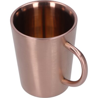 MCKENSA Mug À Bière/café/eau En Acier Inoxydable 304 De 340 Ml Avec Poignée, Double Paroi, Couleur Or Rose - Publicité MCKENSA Mug À Bière/café/eau En Acier Inoxydable 304 De 340 Ml Avec Poignée, Double Paroi, Couleur Or Rose - Publicité