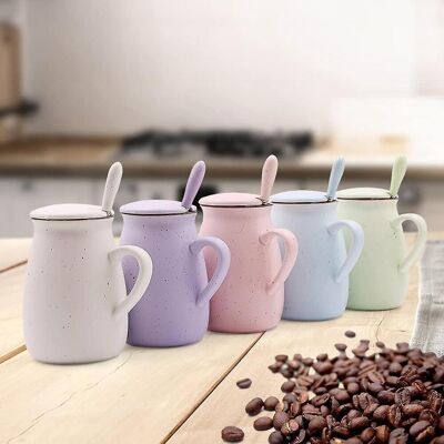 LEDE Tasses À Café Fantaisie Bleues De 35 Cl En Céramique, Tasses À Gros Ventre Mignonnes Et Créatives, Ensembles De Tasses À Thé Amusants - Publicité LEDE Tasses À Café Fantaisie Bleues De 35 Cl En Céramique, Tasses À Gros Ventre Mignonnes Et Créatives, Ensembles De Tasses À Thé Amusants - Publicité