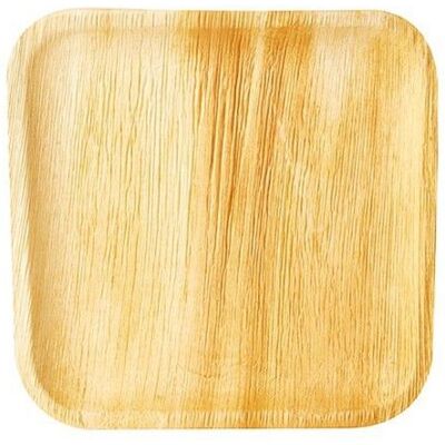 OEM 6 Assiettes Carrées, 25,5 Cm, En Feuilles De Palmier Biodégradables, Beige Crème Écru, Vaisselle Jetable Éco-responsable Pour Événements - Publicité OEM 6 Assiettes Carrées, 25,5 Cm, En Feuilles De Palmier Biodégradables, Beige Crème Écru, Vaisselle Jetable Éco-responsable Pour Événements - Publicité
