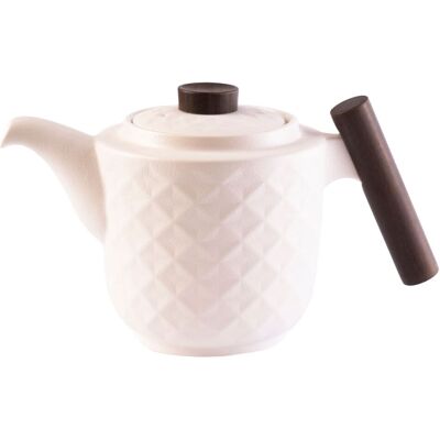 OEM Pichet En Porcelaine Blanche Moderne 1200 Ml (1,2 L) Avec Anse En Bois - Publicité OEM Pichet En Porcelaine Blanche Moderne 1200 Ml (1,2 L) Avec Anse En Bois - Publicité
