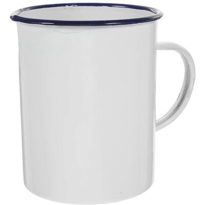 LISATR Tasse Émaillée Vintage, Mug En Émail, Gobelet À Main, Mug Exquis, Tasse De Camping-16.00x14.00x10.50cm-white - Publicité LISATR Tasse Émaillée Vintage, Mug En Émail, Gobelet À Main, Mug Exquis, Tasse De Camping-16.00x14.00x10.50cm-white - Publicité