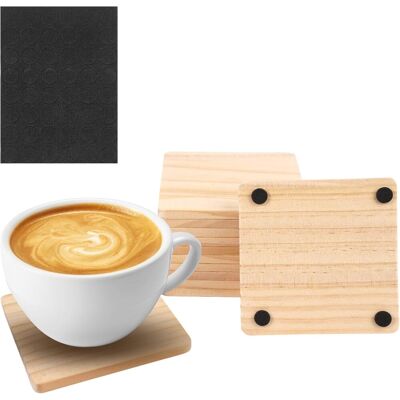 GRASSLIN 12 Sous-verres Carrés Bois Brut 10cm Antidérapant Diy Peinture Gravure Salon Bureau - Publicité GRASSLIN 12 Sous-verres Carrés Bois Brut 10cm Antidérapant Diy Peinture Gravure Salon Bureau - Publicité