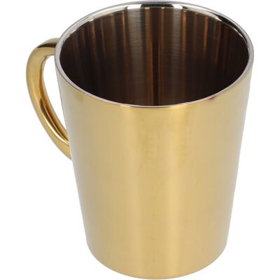 MCKENSA Tasse À Eau De 300 Ml Avec Anse, En Acier Inoxydable 304, Isotherme, Pour Le Bureau Et La Maison, Couleur Or. Publicité MCKENSA Tasse À Eau De 300 Ml Avec Anse, En Acier Inoxydable 304, Isotherme, Pour Le Bureau Et La Maison, Couleur Or. Publicité
