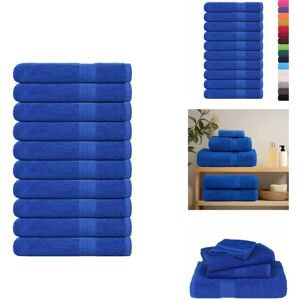 VIDAXL Serviettes 10 Pcs Bleu 100x200 Cm 360 G/m² 100% Coton - Serviette - Serviettes - Serviette De Plage - Serviette De Bain - Publicité VIDAXL Serviettes 10 Pcs Bleu 100x200 Cm 360 G/m² 100% Coton - Serviette - Serviettes - Serviette De Plage - Serviette De Bain - Publicité