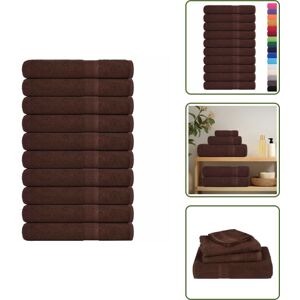 VIDAXL Serviettes 10 Pcs Marron 100x200 Cm 360 G/m² 100% Coton - Serviette - Serviettes - Serviette De Plage - Serviette De Bain - Publicité VIDAXL Serviettes 10 Pcs Marron 100x200 Cm 360 G/m² 100% Coton - Serviette - Serviettes - Serviette De Plage - Serviette De Bain - Publicité
