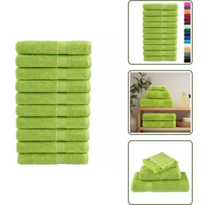 VIDAXL Serviettes De Qualité Supérieure Solund 10 Pcs Vert Pomme - Serviettes De Bain - Serviettes De Plage - Serviettes En Coton - Serviettes Douces - Serviettes Absorbantes - Publicité VIDAXL Serviettes De Qualité Supérieure Solund 10 Pcs Vert Pomme - Serviettes De Bain - Serviettes De Plage - Serviettes En Coton - Serviettes Douces - Serviettes Absorbantes - Publicité