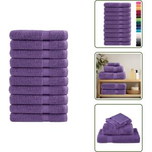 VIDAXL Serviettes De Qualité Supérieure Solund 10 Pcs Violet 600 G/m² - Serviettes De Bain - Serviettes De Plage - Serviettes En Coton - Serviettes Douces - Serviettes Absorbantes - Publicité VIDAXL Serviettes De Qualité Supérieure Solund 10 Pcs Violet 600 G/m² - Serviettes De Bain - Serviettes De Plage - Serviettes En Coton - Serviettes Douces - Serviettes Absorbantes - Publicité