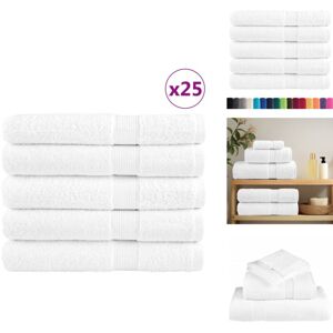 VIDAXL Serviettes De Qualité Supérieure Solund 25 Pcs Blanc 600 G/m² - Serviettes De Bain - Serviettes Blanches - Serviettes Coton - Serviettes Grandes - Serviettes Absorbantes - Publicité VIDAXL Serviettes De Qualité Supérieure Solund 25 Pcs Blanc 600 G/m² - Serviettes De Bain - Serviettes Blanches - Serviettes Coton - Serviettes Grandes - Serviettes Absorbantes - Publicité