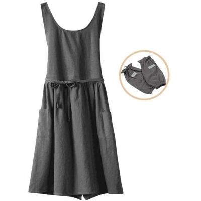 Cellfast Tablier De Ménage En Coton Avec Protège-manches - Gris - Publicité Cellfast Tablier De Ménage En Coton Avec Protège-manches - Gris - Publicité