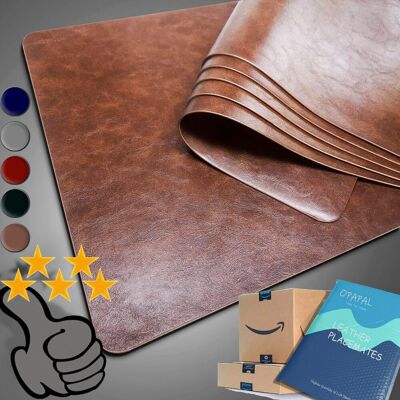 GRASSLIN Lot De 6 Sets De Table Lavables En Cuir Marron - Antidérapants - Imperméables À La Chaleur - Aspect Cuir - 43 X 30 Cm - Pour La Maison, La Cuisine, Le Restaurant Et L'Hôtel'parent'-'- - Publicité GRASSLIN Lot De 6 Sets De Table Lavables En Cuir Marron - Antidérapants - Imperméables À La Chaleur - Aspect Cuir - 43 X 30 Cm - Pour La Maison, La Cuisine, Le Restaurant Et L'Hôtel'parent'-'- - Publicité