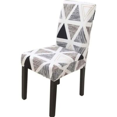 ABYSSE 4 Housses De Chaise Douces Lavables Pour 4/6 - Pose Elastique Velours Gris Maïs Style A - Publicité ABYSSE 4 Housses De Chaise Douces Lavables Pour 4/6 - Pose Elastique Velours Gris Maïs Style A - Publicité