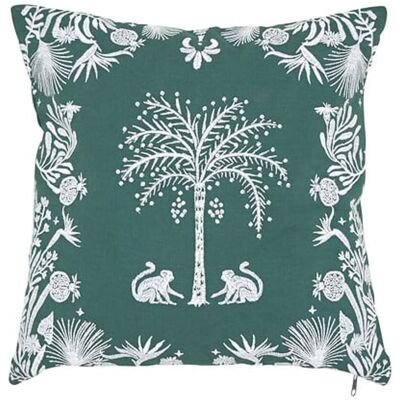 Coussin Brodé "the Palm Resort" 45 X 45 Cm Atmosphera - - - Publicité Coussin Brodé "the Palm Resort" 45 X 45 Cm Atmosphera - - - Publicité