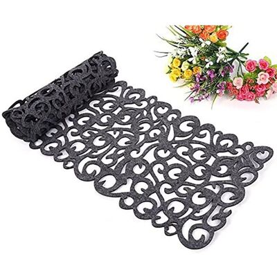 OEM Feutre Chemin De Table Nappe Tapis Fleur Fond Creux Dessous De Verre Décoration 100 X 30 Cm Gris Foncé - Publicité OEM Feutre Chemin De Table Nappe Tapis Fleur Fond Creux Dessous De Verre Décoration 100 X 30 Cm Gris Foncé - Publicité