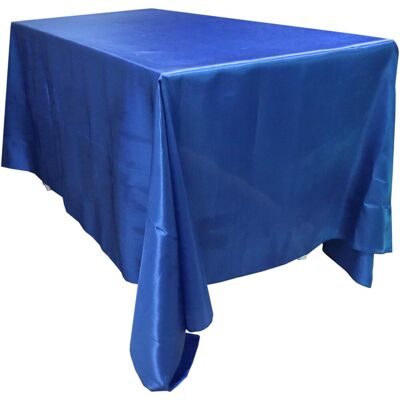 GRASSLIN 1 Nappe Satin 145x320cm Rectangle Bleu Royal Pour Mariage Fête - Publicité GRASSLIN 1 Nappe Satin 145x320cm Rectangle Bleu Royal Pour Mariage Fête - Publicité