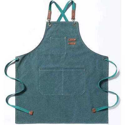 Vision Tablier De Chef, Tablier De Jardinage En Toile De Coton Avec Grandes Poches Pour Hommes Et Femmes, Tablier De Cuisine Réglable Et Robuste - Publicité Vision Tablier De Chef, Tablier De Jardinage En Toile De Coton Avec Grandes Poches Pour Hommes Et Femmes, Tablier De Cuisine Réglable Et Robuste - Publicité