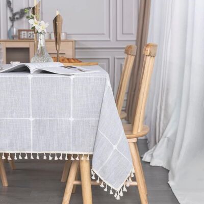 OEM Sabir Nappe Table A Manger Rectangulaire Coton Lin Table Cover Cloth Cotton Tablecloth Rectangle Decoration 140x180 Cm Pour Maison Table De Cuisine - Publicité OEM Sabir Nappe Table A Manger Rectangulaire Coton Lin Table Cover Cloth Cotton Tablecloth Rectangle Decoration 140x180 Cm Pour Maison Table De Cuisine - Publicité