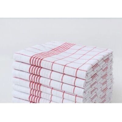 SANS MARQUE Torchons (lot De 6), 45 X 62 Cm - Rouge - Publicité SANS MARQUE Torchons (lot De 6), 45 X 62 Cm - Rouge - Publicité