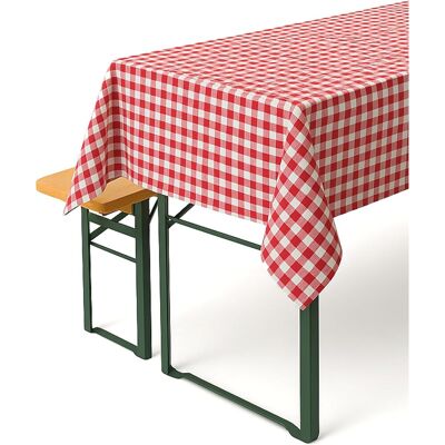GRASSLIN 1 Nappe À Carreaux 100% Coton, Lavable 90 Degrés, Design Champêtre Rouge Et Blanc, Pour Table Intérieure Et Extérieure - Publicité GRASSLIN 1 Nappe À Carreaux 100% Coton, Lavable 90 Degrés, Design Champêtre Rouge Et Blanc, Pour Table Intérieure Et Extérieure - Publicité