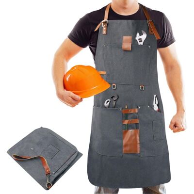 MOXIE Tablier De Soudeur, 8 Poches, Tablier En Toile Pour Le Travail Du Bois, Tablier Imperméable Pour Le Travail Du Bois, Pour Le Barbecue, La Cuisine, Le Jardinage Et Le Soudage - Publicité MOXIE Tablier De Soudeur, 8 Poches, Tablier En Toile Pour Le Travail Du Bois, Tablier Imperméable Pour Le Travail Du Bois, Pour Le Barbecue, La Cuisine, Le Jardinage Et Le Soudage - Publicité