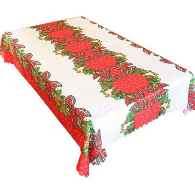 MOXIE Nappe De Noel Rectangulaire Tissu Nappe Table Noel Nappe Rouge Modèle D'Arc Decoration Noel Lavable Nappe Cuisine Protection Table Nappe De Table 150x180cm Decoration Noel Table Nappe - Publicité MOXIE Nappe De Noel Rectangulaire Tissu Nappe Table Noel Nappe Rouge Modèle D'Arc Decoration Noel Lavable Nappe Cuisine Protection Table Nappe De Table 150x180cm Decoration Noel Table Nappe - Publicité
