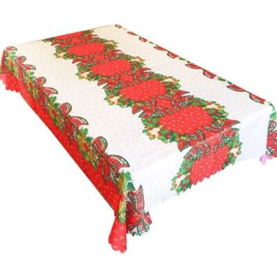 SCORPIO Nappe De Noel Rectangulaire Tissu Nappe Table Noel Nappe Rouge Modèle D'Arc Decoration Noel Lavable Nappe Cuisine Protection Table Nappe De Table 150x180cm Decoration Noel Table Nappe - Publicité SCORPIO Nappe De Noel Rectangulaire Tissu Nappe Table Noel Nappe Rouge Modèle D'Arc Decoration Noel Lavable Nappe Cuisine Protection Table Nappe De Table 150x180cm Decoration Noel Table Nappe - Publicité
