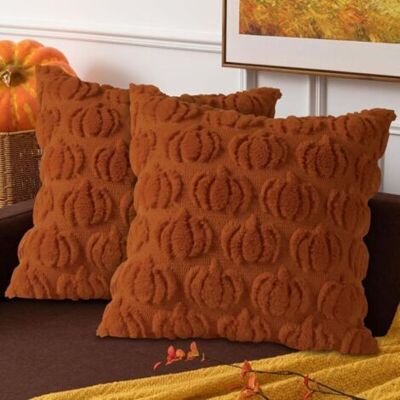 ABYSSE Lot De 2 Housses De Coussin Décoratives D'Automne 45 X 45 Cm, Housse De Coussin Citrouille 45 X 45 Cm, Taies D'Oreiller, Housse De Coussin Pour Canapé Style Ferme, Thanksgiving, Halloween (roug - Publicité ABYSSE Lot De 2 Housses De Coussin Décoratives D'Automne 45 X 45 Cm, Housse De Coussin Citrouille 45 X 45 Cm, Taies D'Oreiller, Housse De Coussin Pour Canapé Style Ferme, Thanksgiving, Halloween (roug - Publicité