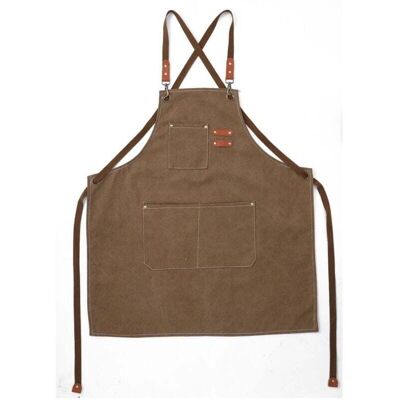 OEM (marron)tablier Cuisine Homme Tabliers En Toile Avec 3 Poches Imperméable Et Réglable Apron Pour Barbecue, Restaurant,jardin, Charpentier,78 X 68cm - Publicité OEM (marron)tablier Cuisine Homme Tabliers En Toile Avec 3 Poches Imperméable Et Réglable Apron Pour Barbecue, Restaurant,jardin, Charpentier,78 X 68cm - Publicité