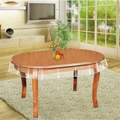 ABYSSE Nappe En Vinyle Transparent Protecteur Ovale Cuisine Imperméable En Plastique Transparent Couverture De Table Ovale - Publicité ABYSSE Nappe En Vinyle Transparent Protecteur Ovale Cuisine Imperméable En Plastique Transparent Couverture De Table Ovale - Publicité