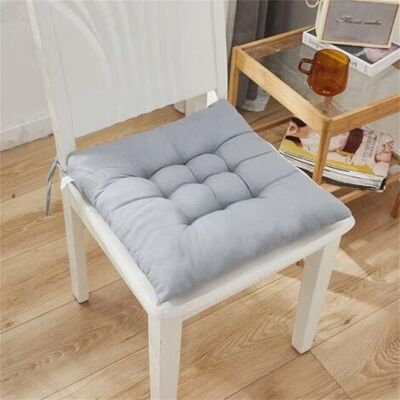 ABYSSE Coussins De Chaise Carrés Gris Coussins Givrés De Couleur Unie En Coton Doux Et Épais Convient Pour Le Bureau, La Maison Ou La - Publicité ABYSSE Coussins De Chaise Carrés Gris Coussins Givrés De Couleur Unie En Coton Doux Et Épais Convient Pour Le Bureau, La Maison Ou La - Publicité
