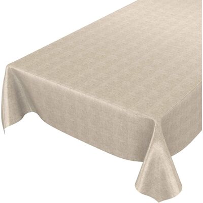 GRASSLIN 1 Nappe Toile Cirée Beige 100x140 Cm Lavable Aspect Lin Intérieur Extérieur - Publicité GRASSLIN 1 Nappe Toile Cirée Beige 100x140 Cm Lavable Aspect Lin Intérieur Extérieur - Publicité