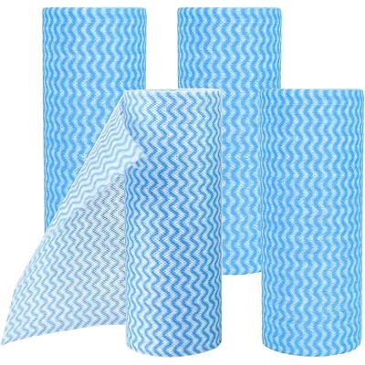 SANS MARQUE Lot De 4 Rouleaux Chiffon De Nettoyage Jetables Serviette Lingettes Sopalin Reutilisable Lavable Essui Tout Torchons Non Tissé Lavette Cuisine Rouleau Pour Lavage Maison Manger (bleu) - Publicité SANS MARQUE Lot De 4 Rouleaux Chiffon De Nettoyage Jetables Serviette Lingettes Sopalin Reutilisable Lavable Essui Tout Torchons Non Tissé Lavette Cuisine Rouleau Pour Lavage Maison Manger (bleu) - Publicité