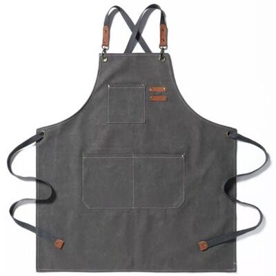 SCORPIO Tablier De Chef, Tablier De Jardinage En Toile De Coton Avec Grandes Poches Pour Hommes Et Femmes, Bavoir De Cuisine, Tablier De Jardin Réglable Robuste-gris - Publicité SCORPIO Tablier De Chef, Tablier De Jardinage En Toile De Coton Avec Grandes Poches Pour Hommes Et Femmes, Bavoir De Cuisine, Tablier De Jardin Réglable Robuste-gris - Publicité