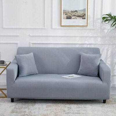 ABYSSE Housse De Canapé 2 Place 145-185cm Couverture Canapé Avec Accoudoirs Moderne Couvre Canapé Elastique Universelle Revêtement De Canapé Housse De Protection Gris Clair - Publicité ABYSSE Housse De Canapé 2 Place 145-185cm Couverture Canapé Avec Accoudoirs Moderne Couvre Canapé Elastique Universelle Revêtement De Canapé Housse De Protection Gris Clair - Publicité