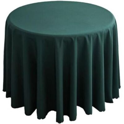SCORPIO Nappe Ronde En Polyester Pour Maison, Restaurant, Fête, Buffet, Pique-nique (vert Foncé, Ronde, 240 Cm) - Publicité SCORPIO Nappe Ronde En Polyester Pour Maison, Restaurant, Fête, Buffet, Pique-nique (vert Foncé, Ronde, 240 Cm) - Publicité