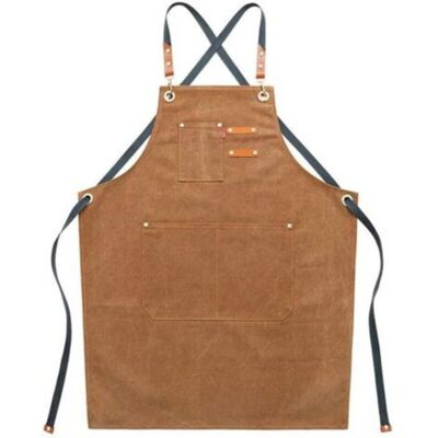 SANS MARQUE Tabliers De Travail En Toile Pour Homme Avec Poches, Sangle Réglable Et Grandes Poches, Tablier De Cuisine-marron - Publicité SANS MARQUE Tabliers De Travail En Toile Pour Homme Avec Poches, Sangle Réglable Et Grandes Poches, Tablier De Cuisine-marron - Publicité