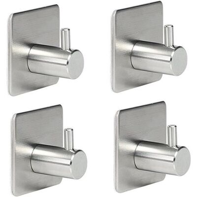 Cellfast Gwhole Lot De 4 Crochets Adhésif Autocollant En Acier Inox Pour Serviettes Torchons Manteau Peignoir - Publicité Cellfast Gwhole Lot De 4 Crochets Adhésif Autocollant En Acier Inox Pour Serviettes Torchons Manteau Peignoir - Publicité