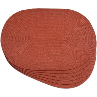 GRASSLIN Lot De 6 Sets De Table Ovales Tressés, Antidérapants, Lavables, Résistants À La Chaleur, Pour Salle À Manger, Cuisine, Fête, Décoration Quotidienne (orange Uni, 6)'orange Uni 6 Pcs'orange Uni'6 Pcs - Publicité GRASSLIN Lot De 6 Sets De Table Ovales Tressés, Antidérapants, Lavables, Résistants À La Chaleur, Pour Salle À Manger, Cuisine, Fête, Décoration Quotidienne (orange Uni, 6)'orange Uni 6 Pcs'orange Uni'6 Pcs - Publicité