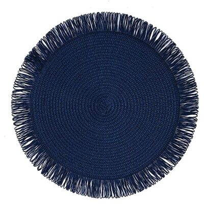 GRASSLIN Lot De 4 Sets De Table Ronds En Paille De Papier Tissé Avec Pompons Bleu Marine 38 Cm'bleu Marine'bleu Marine'- - Publicité GRASSLIN Lot De 4 Sets De Table Ronds En Paille De Papier Tissé Avec Pompons Bleu Marine 38 Cm'bleu Marine'bleu Marine'- - Publicité