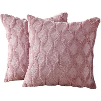 OEM Pack De 2 Peluches Douces En Velours De Laine Courte Décoratif Jeter Housses D’oreiller De Style Luxe Housse De Coussin Coque - Publicité OEM Pack De 2 Peluches Douces En Velours De Laine Courte Décoratif Jeter Housses D’oreiller De Style Luxe Housse De Coussin Coque - Publicité