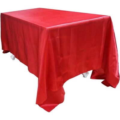GRASSLIN 1 Nappe Satin 145x320cm Rectangle Rouge Pour Mariage Fête Événement Décoration Table - Publicité GRASSLIN 1 Nappe Satin 145x320cm Rectangle Rouge Pour Mariage Fête Événement Décoration Table - Publicité