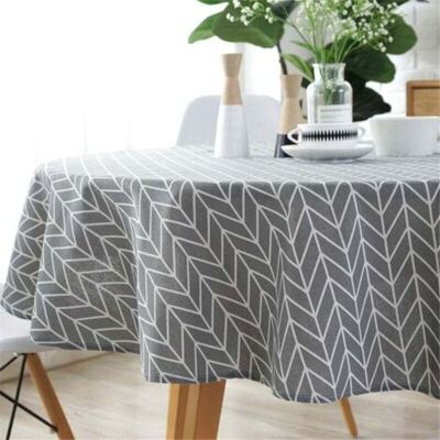 SCORPIO Nappe Ronde En Coton Et Lin Linge De Table Entretien Facile Jardin Salle Décoration De Table Gris 120cm - Publicité SCORPIO Nappe Ronde En Coton Et Lin Linge De Table Entretien Facile Jardin Salle Décoration De Table Gris 120cm - Publicité