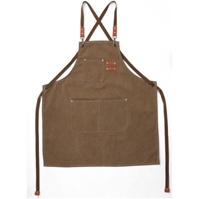 SANS MARQUE (marron)tablier Cuisine Homme Tabliers En Toile Avec 3 Poches Imperméable Et Réglable Apron Pour Barbecue, Restaurant,jardin, Charpentier,78 X 68cm - Publicité SANS MARQUE (marron)tablier Cuisine Homme Tabliers En Toile Avec 3 Poches Imperméable Et Réglable Apron Pour Barbecue, Restaurant,jardin, Charpentier,78 X 68cm - Publicité