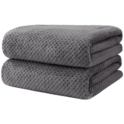Vision Lot De 2 Serviettes De Bain (70 X 140 Cm), En Microfibre Ultra Douce Et Très Absorbante, Pour Le Corps, Le Sport, Le Yoga, Le Spa Et Le Fitness, Gris - Publicité Vision Lot De 2 Serviettes De Bain (70 X 140 Cm), En Microfibre Ultra Douce Et Très Absorbante, Pour Le Corps, Le Sport, Le Yoga, Le Spa Et Le Fitness, Gris - Publicité