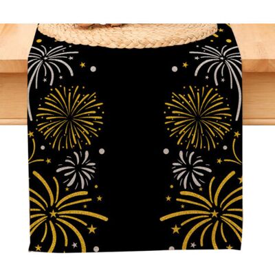 OEM Chemin De Table « Bonne Année », Nappe Noire Et Or À Pois Et Étoiles, Décoration Pour La Maison Et La Cuisine, Ambiance Champêtre, Linge De Table En Toile De Jute Pour Les Fêtes D'Hiver 2026 - Publicité OEM Chemin De Table « Bonne Année », Nappe Noire Et Or À Pois Et Étoiles, Décoration Pour La Maison Et La Cuisine, Ambiance Champêtre, Linge De Table En Toile De Jute Pour Les Fêtes D'Hiver 2026 - Publicité