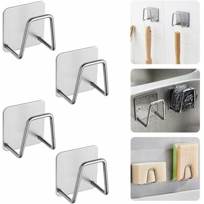 Cellfast 4 Pcs Porte-éponge Autocollant En Acier Inoxydable 5 X 5 X 3.2cm Argent Porte Eponge Cuisine Evier Crochet Autocollant Adhesif - Publicité Cellfast 4 Pcs Porte-éponge Autocollant En Acier Inoxydable 5 X 5 X 3.2cm Argent Porte Eponge Cuisine Evier Crochet Autocollant Adhesif - Publicité