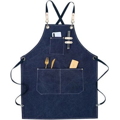SCORPIO Tablier De Cow-boy De Haute Qualité Avec Poches Pour Coiffeur, Tablier De Travail Multifonction En Toile Cirée Imperméable, Peintre, Jardinier, Styliste De Coiffure Pour Femme Et Homme,bleu - Publicité SCORPIO Tablier De Cow-boy De Haute Qualité Avec Poches Pour Coiffeur, Tablier De Travail Multifonction En Toile Cirée Imperméable, Peintre, Jardinier, Styliste De Coiffure Pour Femme Et Homme,bleu - Publicité