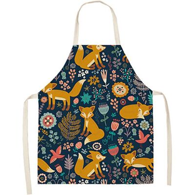 Vision Tablier En Lin À Motif Renard De La Jungle, Résistant Aux Taches Pour La Cuisine Et La Maison, Bavoir Sans Manches Avec Lanière Pour Les Enfants - Publicité Vision Tablier En Lin À Motif Renard De La Jungle, Résistant Aux Taches Pour La Cuisine Et La Maison, Bavoir Sans Manches Avec Lanière Pour Les Enfants - Publicité